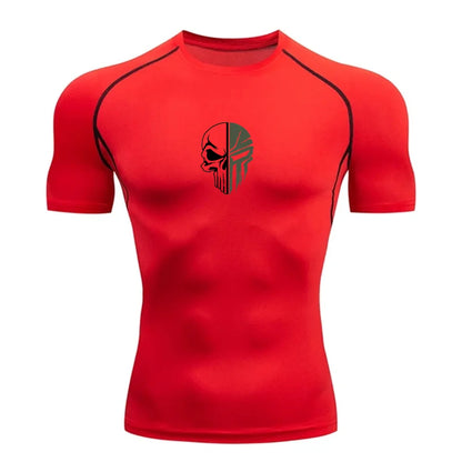 Punisher Skull Running Compression T-shirt