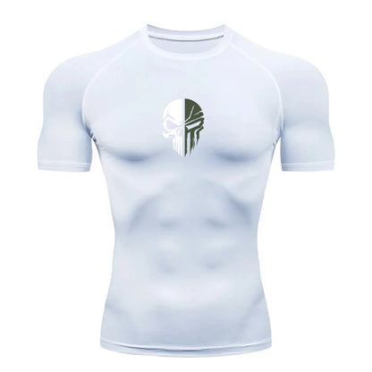 Punisher Skull Running Compression T-shirt